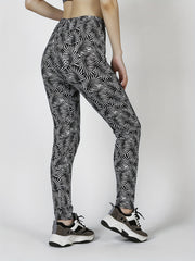 Leaf Print Skinny Leggings for Women