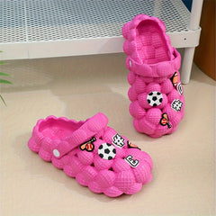 Cartoon Charms Girls House Shoes Quick Dry Lightweight Anti Slip Clogs