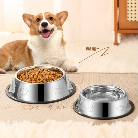 Stainless Steel Dog Feeder Bowl - Non Spill Non slip Dog Food Bowl