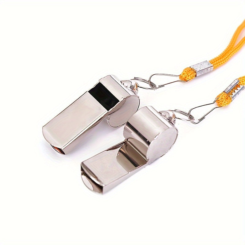 Stainless Steel Referee Whistle with Lanyard