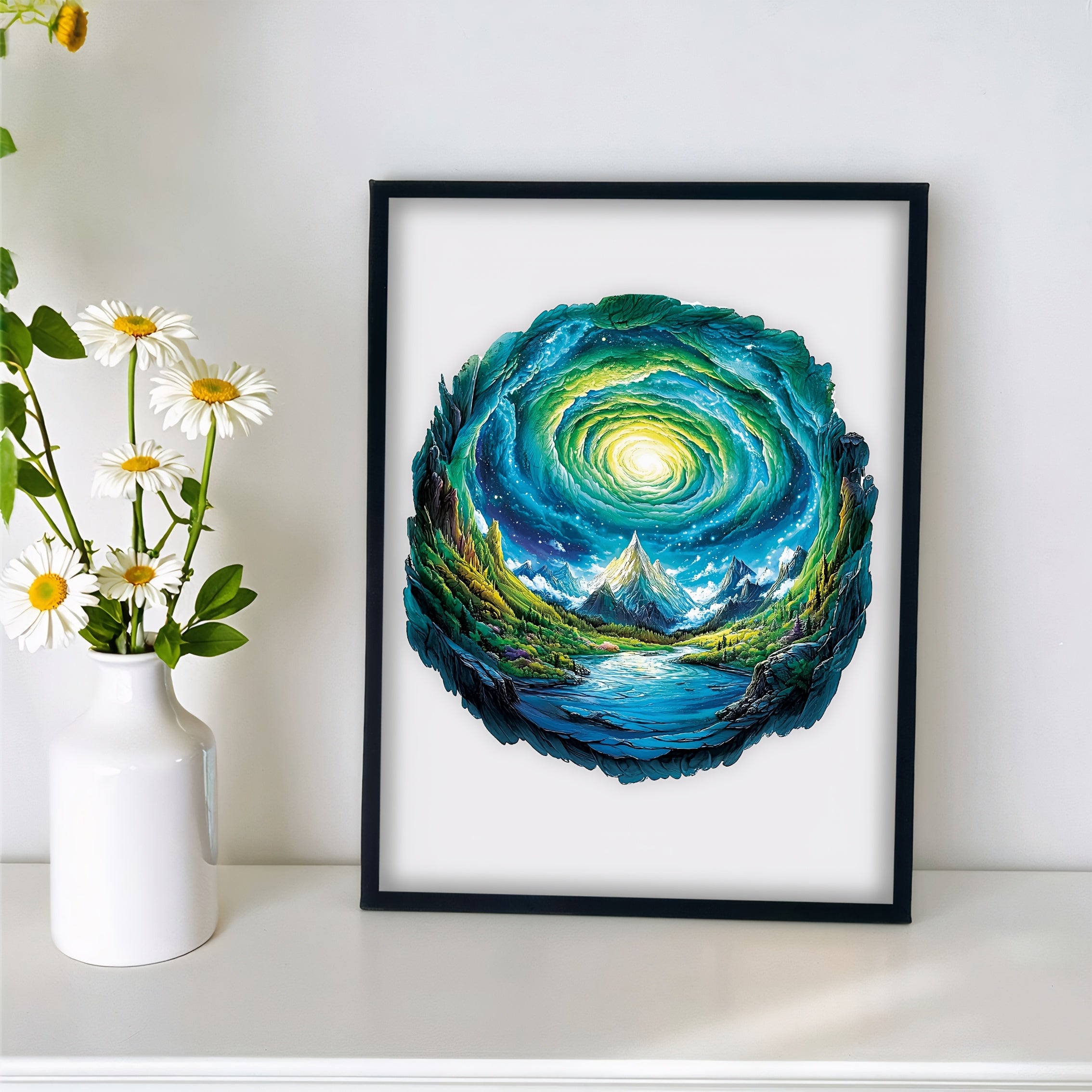 Vibrant Forest Wooden Jigsaw Puzzle - Van Gogh Starry Night Theme