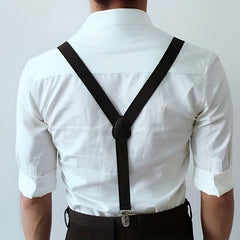 Men's Elastic Suspenders With 3 Clips High Elasticity