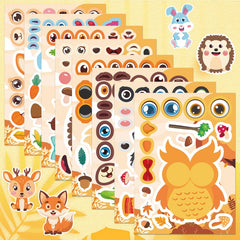 Animal Adhesive Decals - 8/16 Pack - Bunny, Owl, Hedgehog, Elk, Squirrel