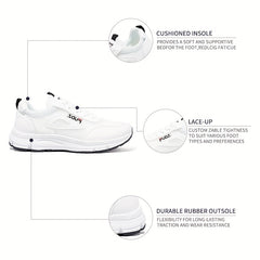 Women's Lace-up Running Shoes Stylish Sneakers Breathable Soft Mesh Sole