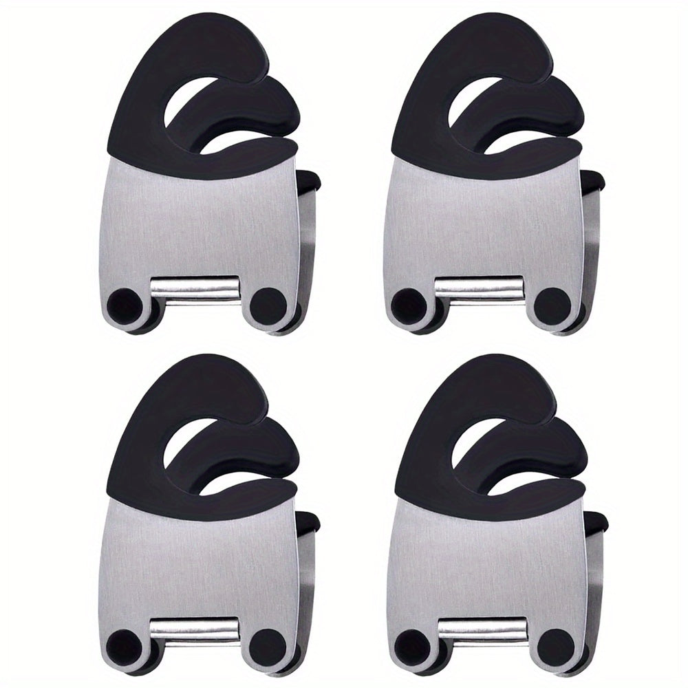 Stainless Steel Pot Spoon Holder with Silicone Grip