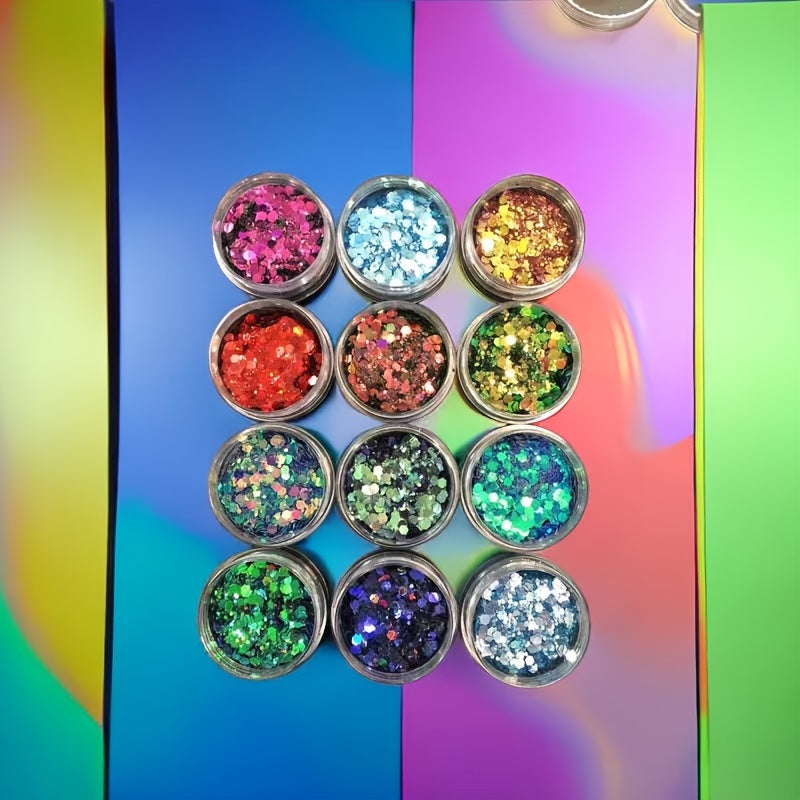 5 Grams Chameleon Glitter Powder & Holographic Chunky Glitter