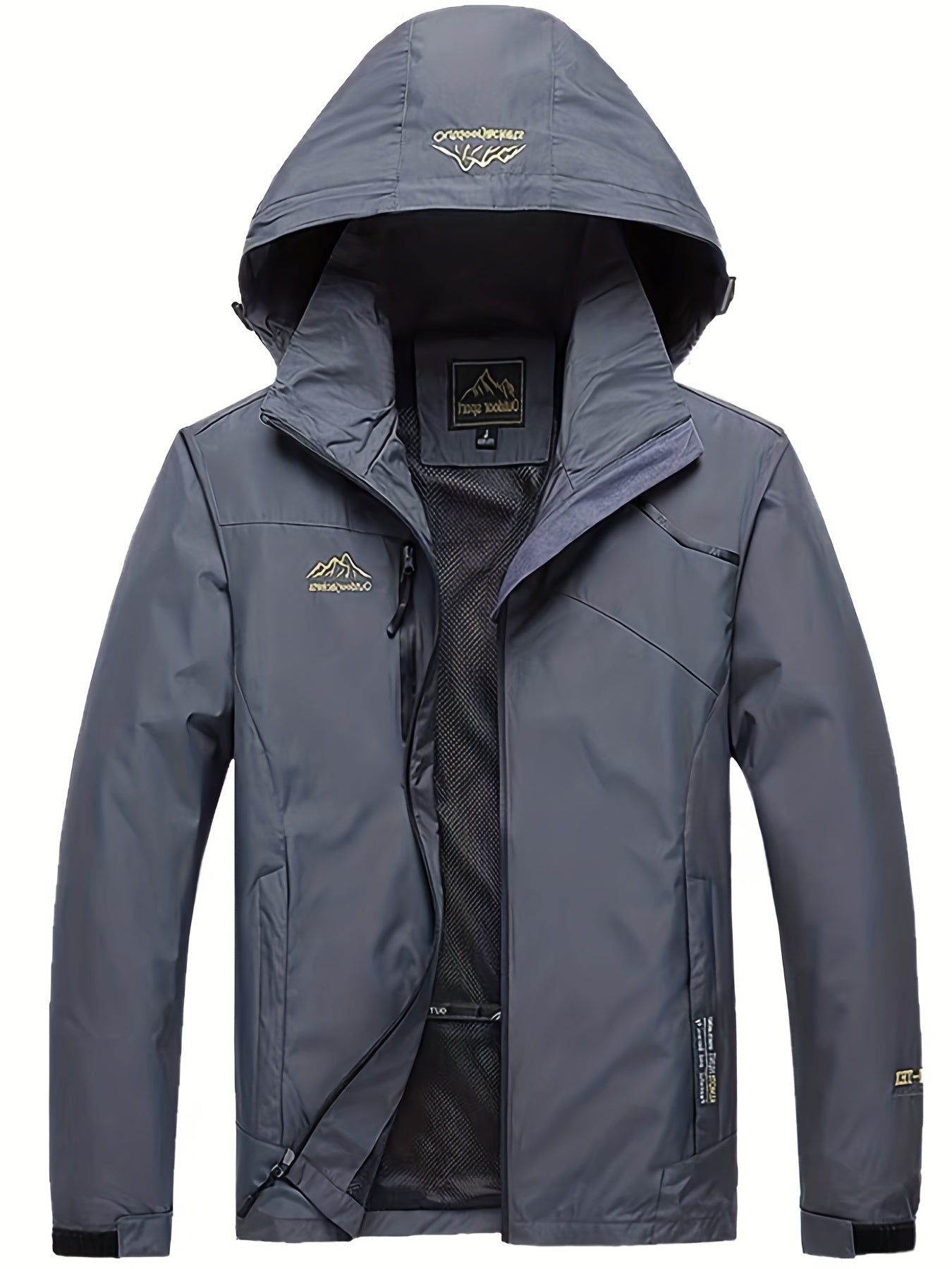 Men's Casual Zip Up Windbreaker Jacket For Outdoor Activities