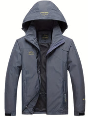 Men's Casual Zip Up Windbreaker Jacket For Outdoor Activities