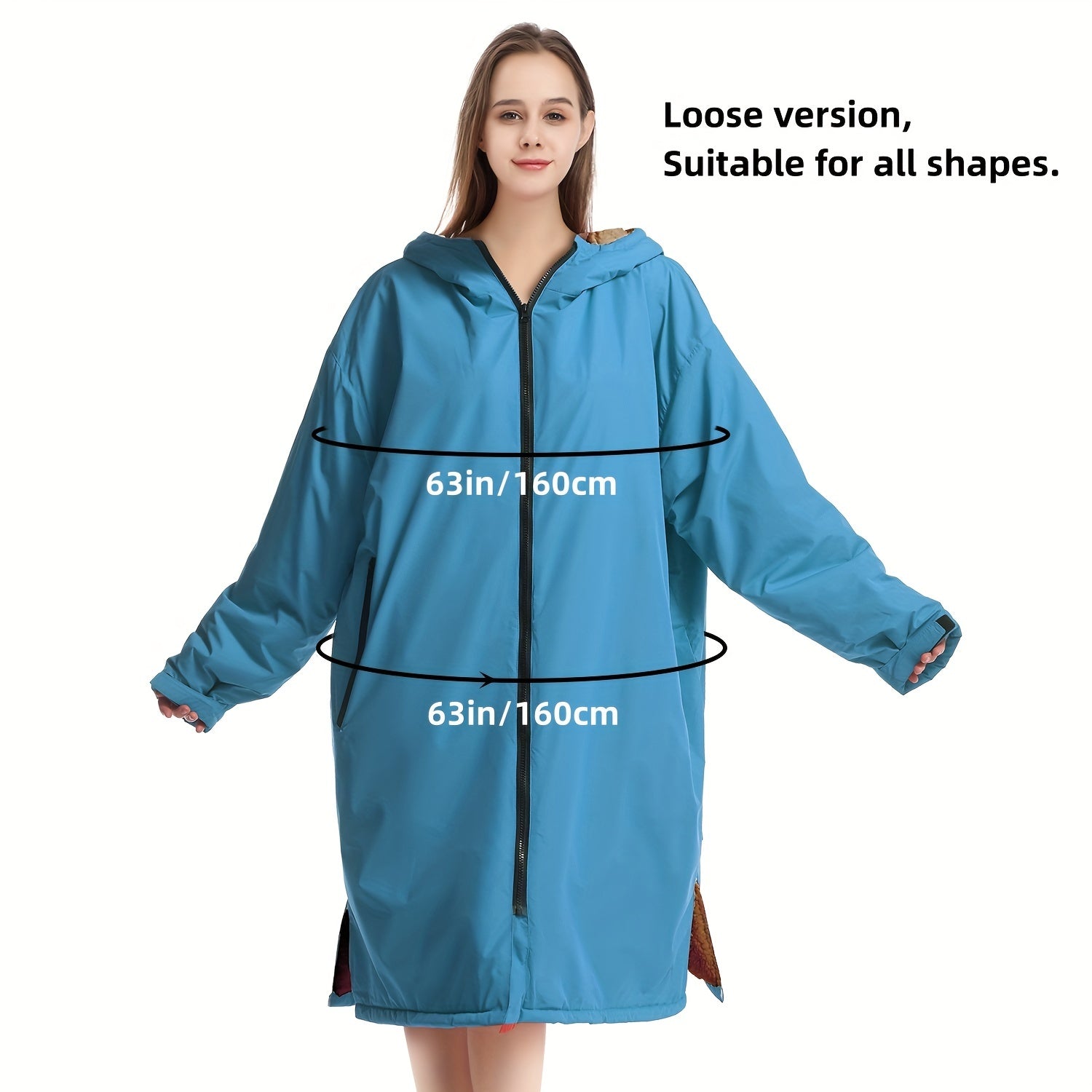 Unisex Waterproof Windproof Hooded Robe for Surfing Diving Camping - Home Use