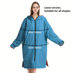 Unisex Waterproof Windproof Hooded Robe for Surfing Diving Camping - Home Use