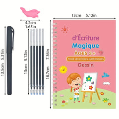 3D Groove French Arabic Calligraphy Copybook for Kids