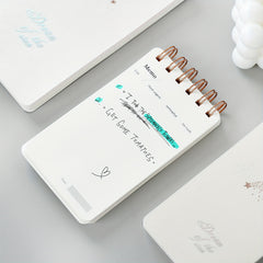 Waterproof Spiral Coil Notepad Thick Notebook Horizontal Line C