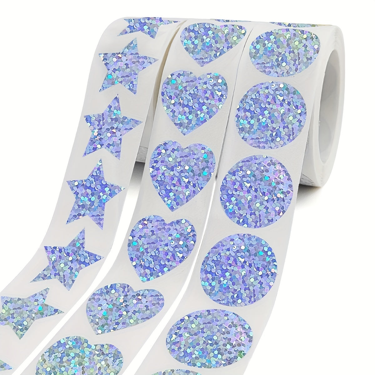 500pcs Sequins All Purpose Labels Stickers Round Love Star 2.54