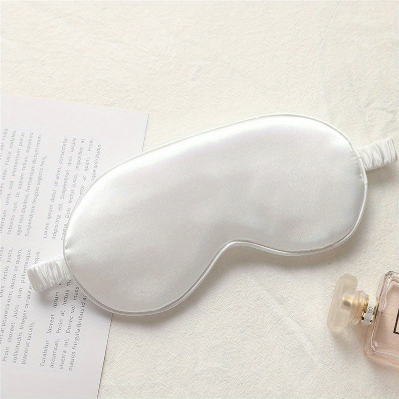 Silk Eye Mask Light Blocking Elastic Band Travel Sleep Lunch Break Shield
