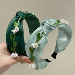 Green Flower Hairband Vintage Sweet Headband Hair Accessories