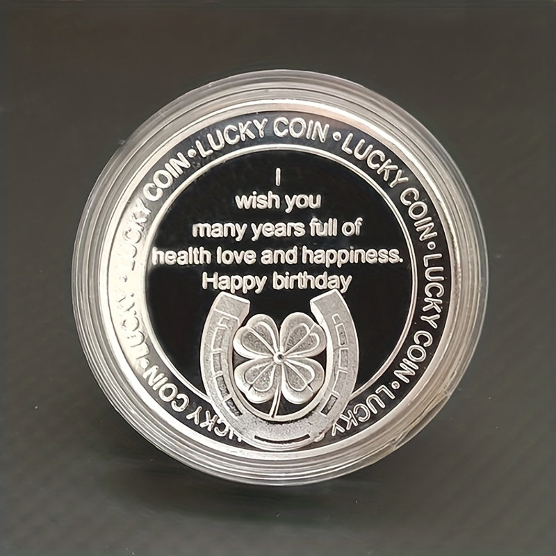 1pc Happy Birthday Engraved Coins Party Supplies