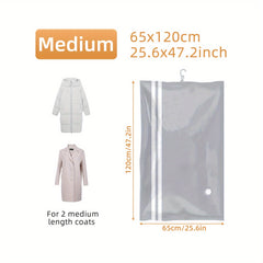 1pc Hanging Vacuum Compression Bag Coat Down Jacket Coat Organizor Storage