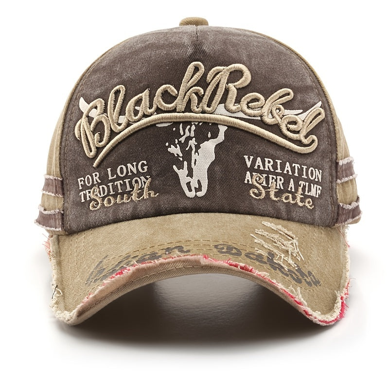 Washed Cowboy Baseball Hat Men Women Sunshade Peaked Cap