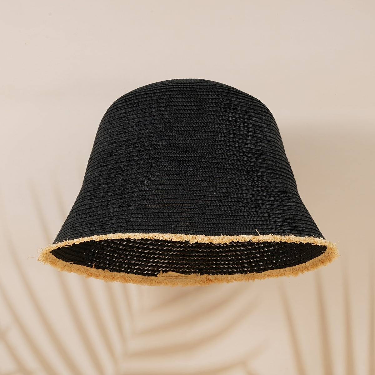Vintage Straw Bucket Hat Sun Visor for Women