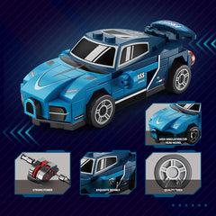 86pcs Building Block Pull Back Racing Car Fun Racing Experience Toy