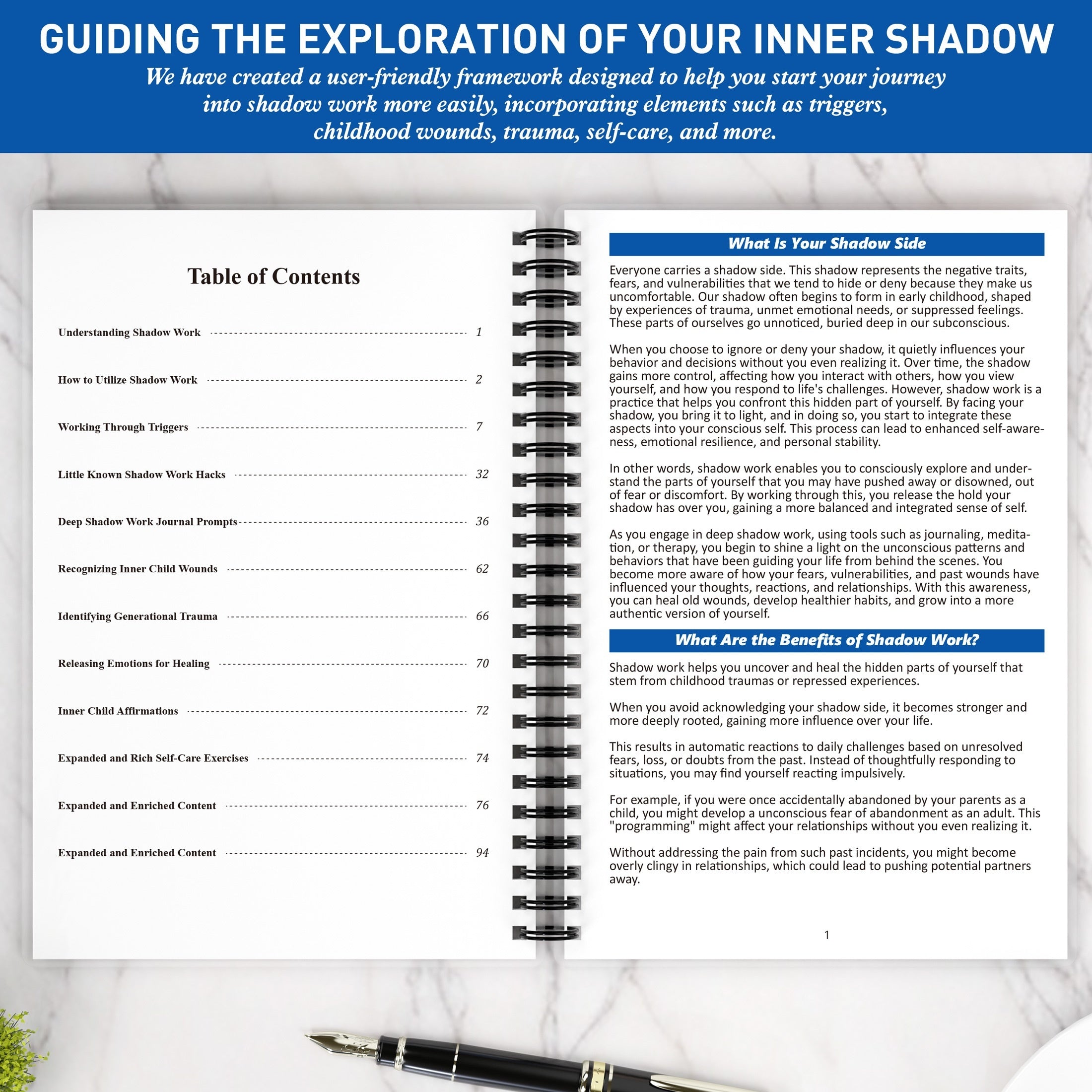 Inner Healing & Self Embrace Shadow Work Journal