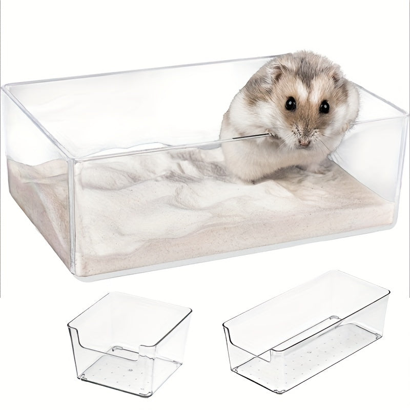 Transparent Extra Large Hamster Bathroom with Urinal and Bath Tub