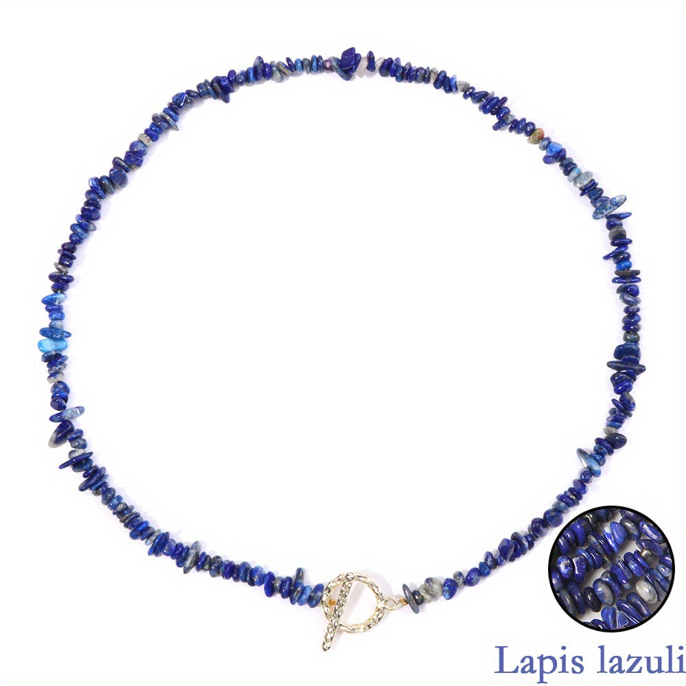 Bohemian Gem Gravel Healing Necklace for Women
