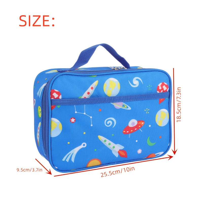 Cartoon Pattern Insulated Lunch Bag for Picnic and Camping