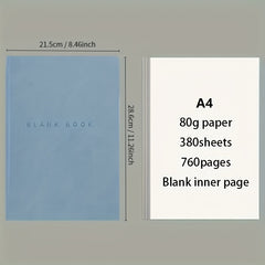 Faux Leather Notebook Blank Book For Creative Work
