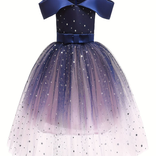 Kids Princess Party Dress Sleeveless Gown