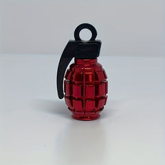 1pc Grenade Shaped Aluminum Alloy Valve Cap