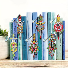 6 Pack Diamond Painting Bookmarks DIY with Tassels Resin Rhinestone Set