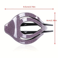 Retro Sequin Glossy Hair Clip Plastic Hair Accessories