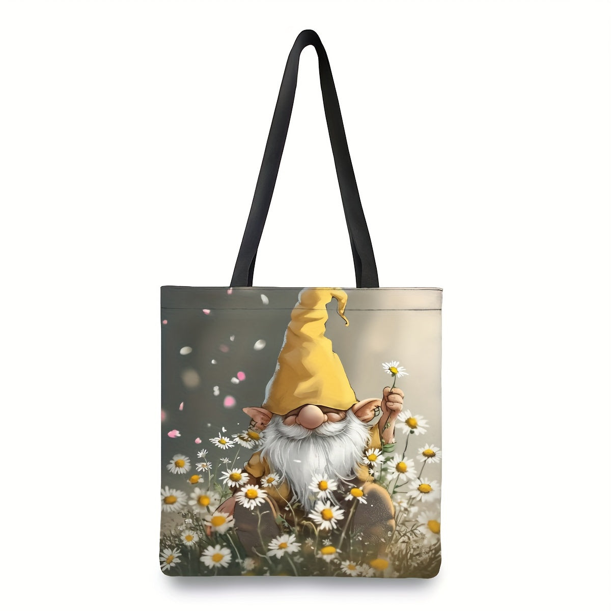 Whimsical Gnome Tote Bag Spacious Interior Comfortable Shoulder Straps