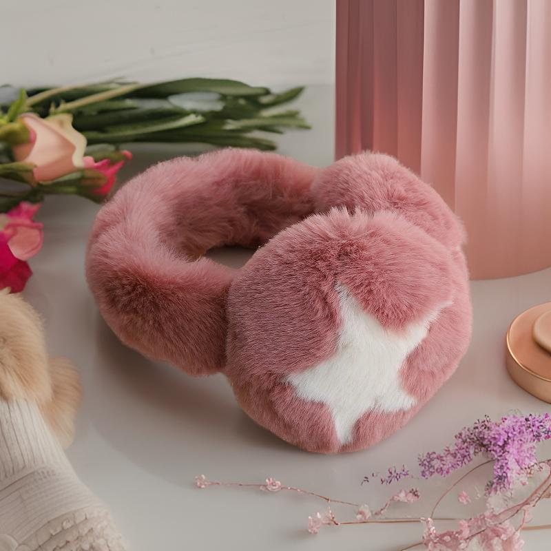 Soft Plush Ear Muffs Pastel Colors Foldable Cold Weather Accessories