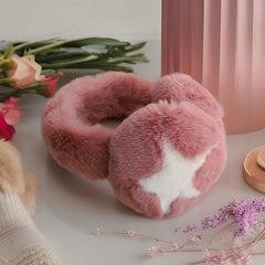 Soft Plush Ear Muffs Pastel Colors Foldable Cold Weather Accessories