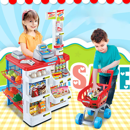 Goujiajia Supermarket Cart Toy Set for Kids