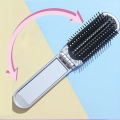 Travel Comb With Mirror Folding Pocket Comb Mini Comb With Makeup Mirror