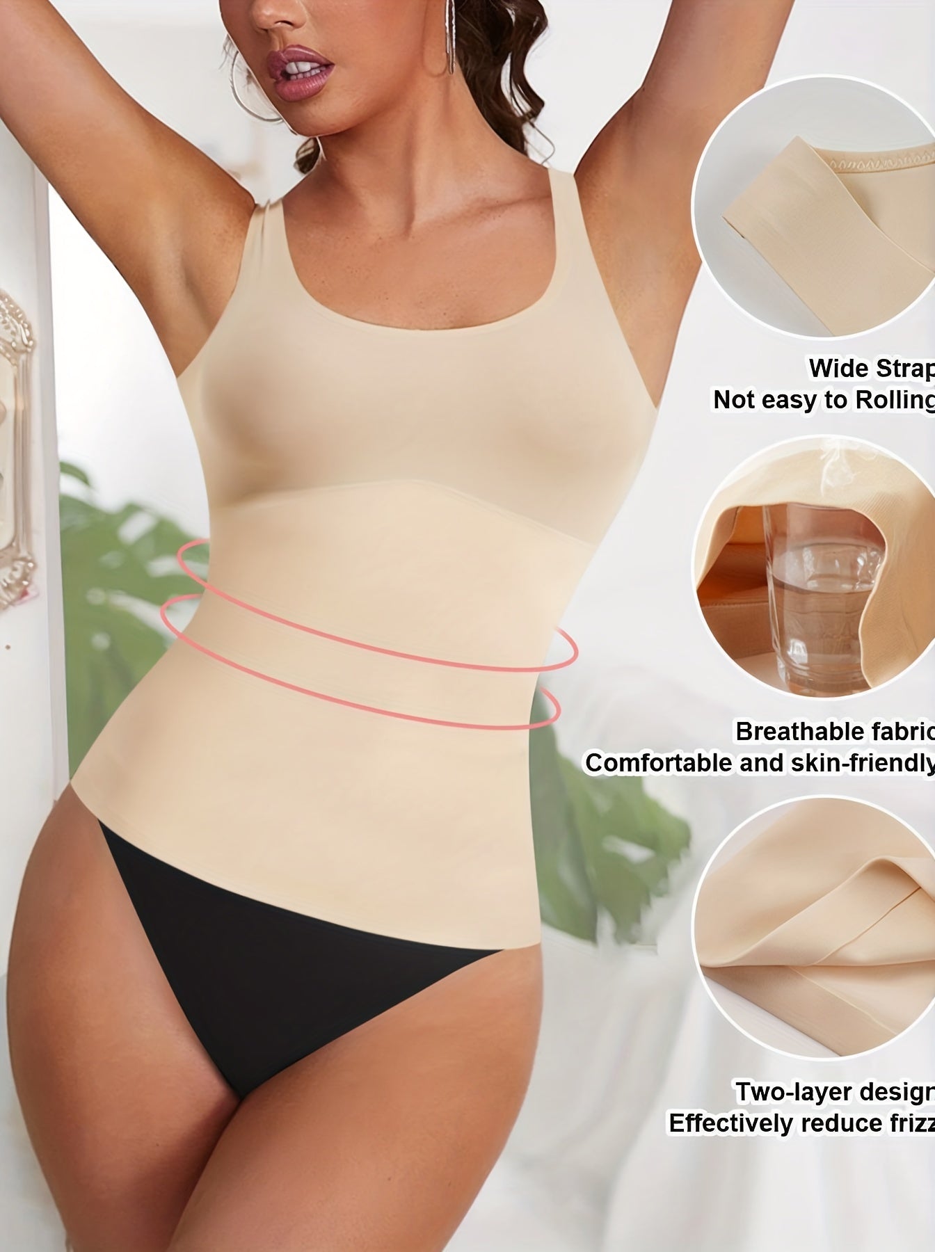 Women's Tummy Control Shaping Camisole Compression Tank Top