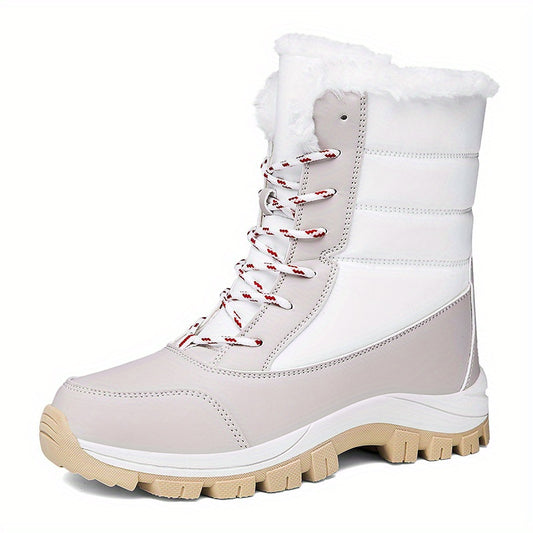 Women's Non slip Waterproof Snow Boots High Top Warm Thickened