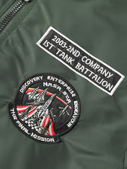 Men's Slim Fit Sports Jacket Embroidered Motorcycle Jacket