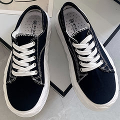 Women's Lace Up Platform Skate Shoes Low Top Sneaker
