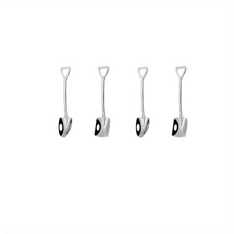 4pcs Stainless Steel Spoon and Shovel Set for Desserts Coffee Fruit Ice Cream
