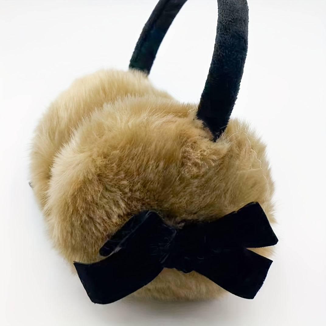 Festive Bow Earmuffs for Women