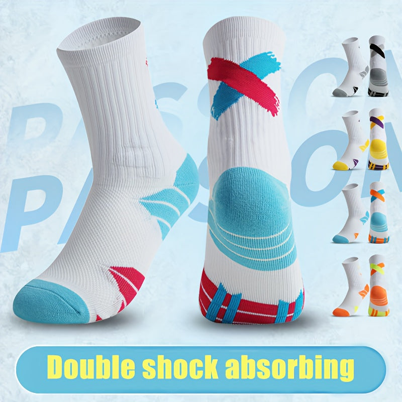 Men's Mid Crew Sport Socks Sweat Absorbing Comfy Breathable Socks