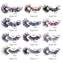 Glitter False Eyelashes Sequins Fluffy Faux Mink Lashes Cosplay