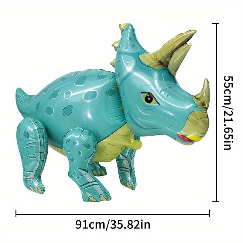 Standing Assembly Triceratop Balloon Jungle Animal Birthday Party Decoration