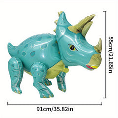 Standing Assembly Triceratop Balloon Jungle Animal Birthday Party Decoration