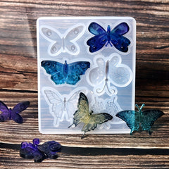Butterfly Resin Mold for DIY Keychain Earring Necklace Brooch