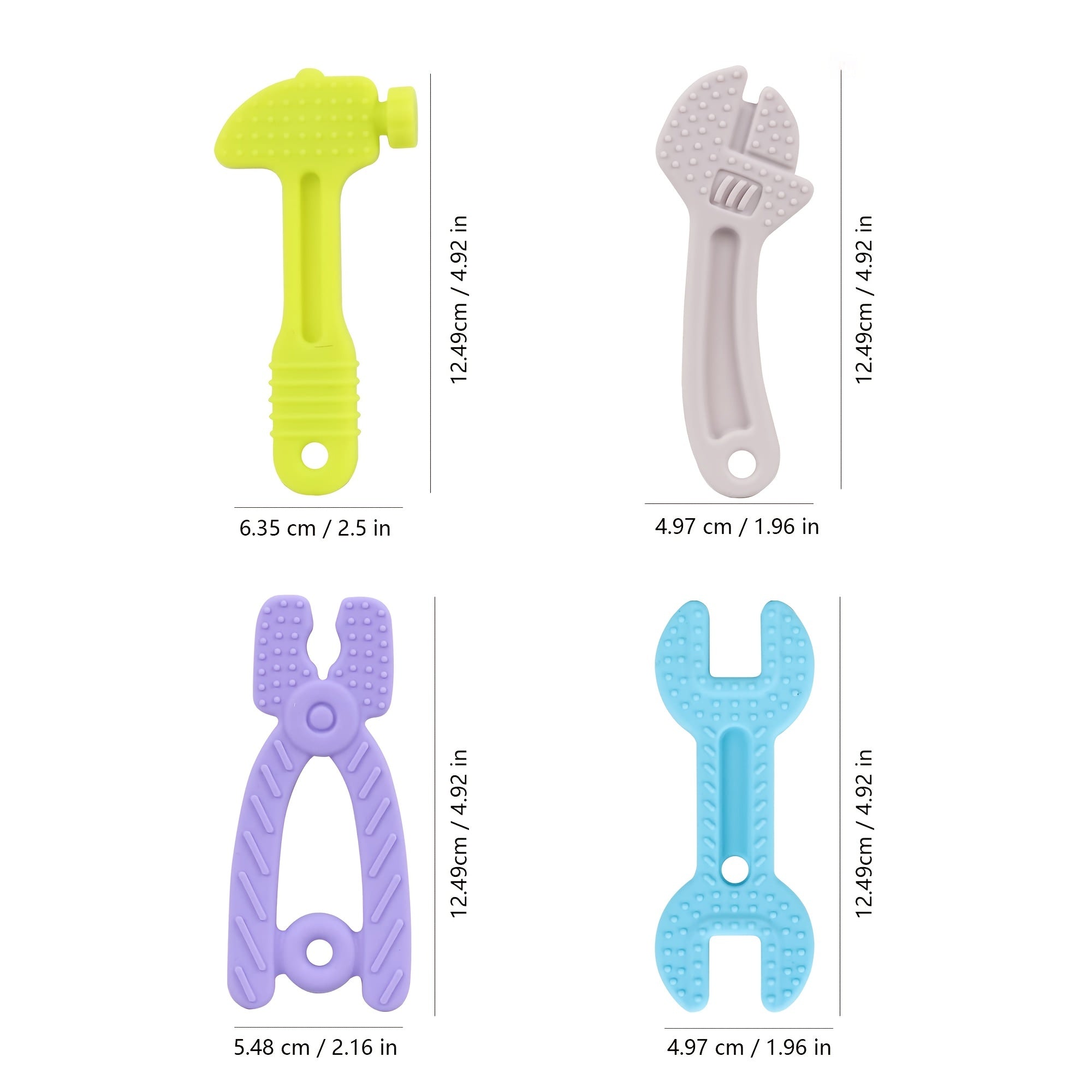 Baby Teething Toys Silicone Teether Set 3-24 Months BPA-Free